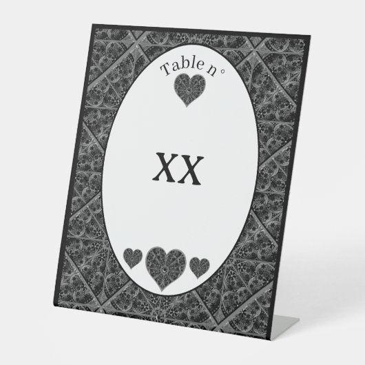 Signe De Table Céramique noir (Recto)