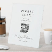 Signe De Table Cérémonie de bienvenue du mariage Code QR (In SItu)