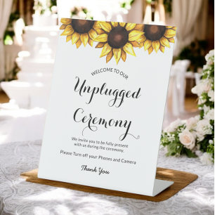 Signe De Table Cérémonie de débranchement du Mariage de tournesol