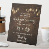 Signe De Table Cérémonie de mariage Industriel Brique Edison sans (In SItu)