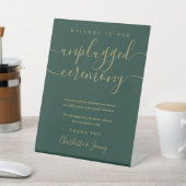 Signe De Table Cérémonie de mariage non connectée, écriture verte (In SItu)