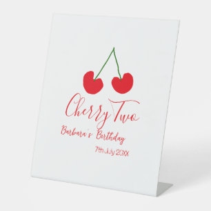 Signe De Table Cerise deux 2e anniversaire rouge cerise enfants s