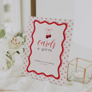 Signe De Table Cerise sur le Gâteau   Cartes & Cadeaux Baby Showe