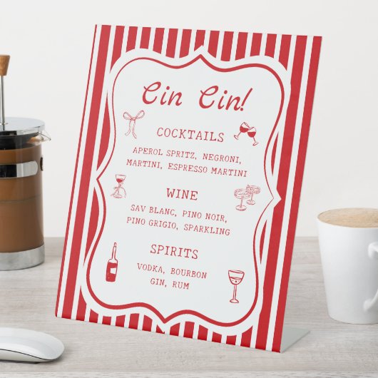 Signe De Table C'est Amore Fête des mariées Mariage Bar (In SItu)