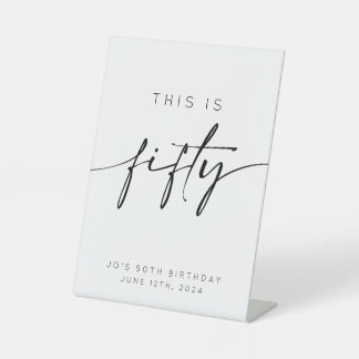 Signe De Table C'Est Cinquante-Cinquante Anniversaire