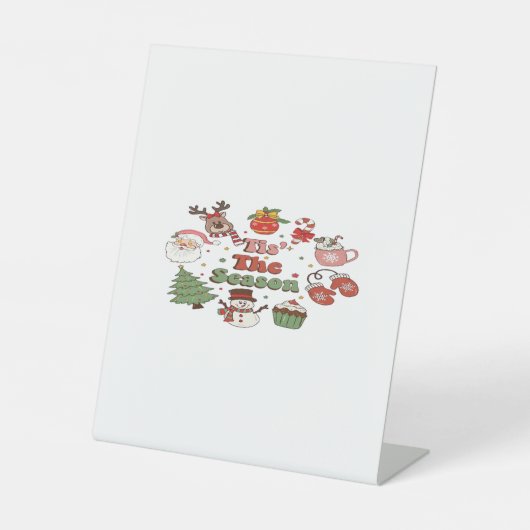 Signe De Table C'Est La Saison Bloc Acrylique Noël (Recto)
