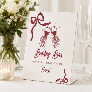 Signe De Table C'est l'Amore Italian Bubbly Bar Shower de Mariage