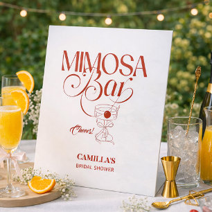 Signe De Table C'est l'Amour Bar à Mimosa pour Enterrement de Vie