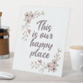 Signe De Table C'Est Notre Endroit Heureux (In SItu)