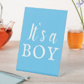 Signe De Table C'est un Baby shower de Typographie Bleu Garçon (In SItu)