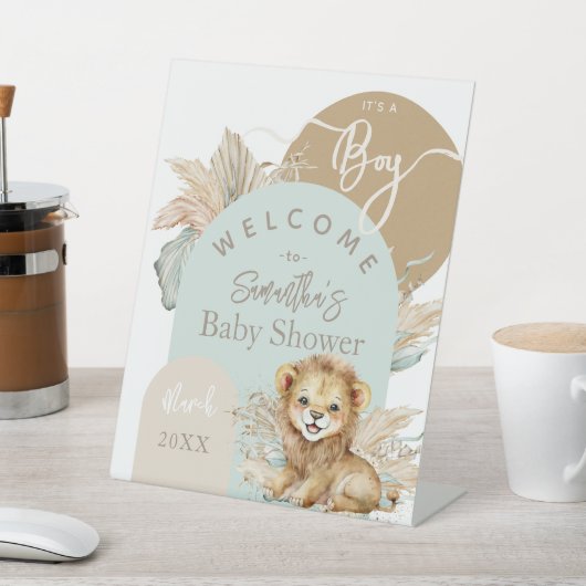 Signe De Table C'est un garçon Safari Thème Lion Baby shower bien (In SItu)
