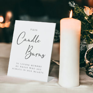 Signe De Table Cette Bougie Brûle Dans La Mémoire Amoureuse