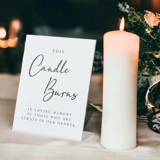 Signe De Table Cette Bougie Brûle Dans La Mémoire Amoureuse