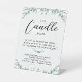 Signe De Table Cette bougie brûle le mémorial de verdure Mariage  (Recto)