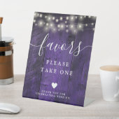 Signe De Table Chaîne violette éclaire Rustique Boho Grange bois  (In SItu)