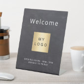 Signe De Table Chalboard gris logo entreprise ouvert fermé (In SItu)