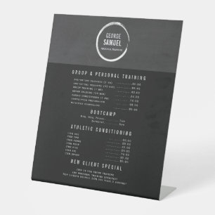 SIGNE DE TABLE CHALK SKETCH LOGO DU FORMATEUR PERSONNEL