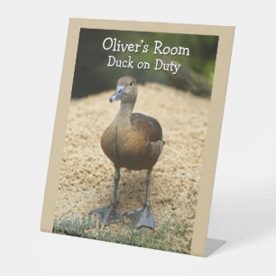 Signe De Table Chambre d'enfant personnalisée Canard en service N