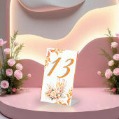 Signe De Table Champagne Toast Floral Bridal Shower Table Number 