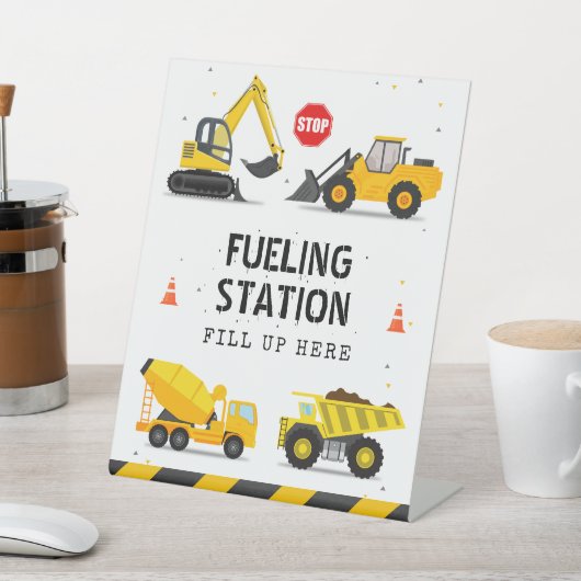 Signe De Table Chariots de construction Poste d'alimentation Anni (In SItu)