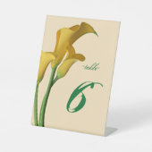 Signe De Table Charming Calla Lily Mariage Numéro de table (Recto)