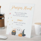 Signe De Table Chasse au Baby shower de petit boo d'Halloween (In SItu)