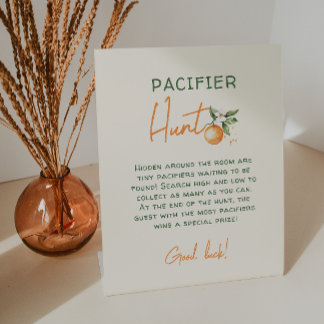 Signe De Table Chasse au Pacificateur à petite croûte orange