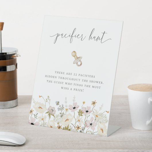 Signe De Table Chasse fleur sauvage Baby shower Pacifique (In SItu)