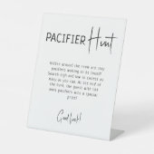 Signe De Table Chasse simple de Baby shower neutre moderne (Recto)