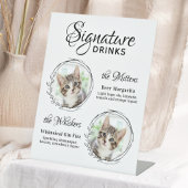 Signe De Table Chat Mariage Signature Boissons 2 Animaux de compa