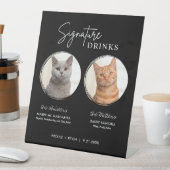 Signe De Table Chat Mariage Signature Boissons Bar à cocktails No (In SItu)