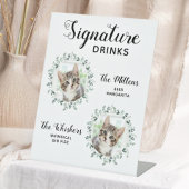 Signe De Table Chat Mariage Signature Boissons Personnalisé 2 Pho