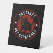 Signe De Table Chats contre les fascistes (Recto)