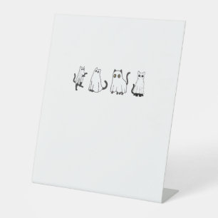 Signe De Table Chats noirs mignons en costume fantôme Femmes et h