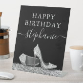 Signe De Table Chaussure haute talon Parties scintillant noir et  (In SItu)
