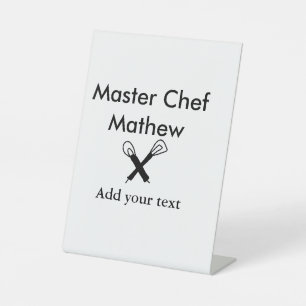 Signe De Table Chef cuisinier cuisinier cuisinier ajouter nom de