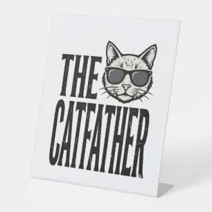 Signe De Table Chemise graphique citation chat vintage Funny Catf