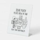 Signe De Table Cher Math, S'Il Vous Plaît Augmenter (Recto)