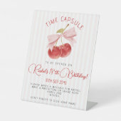 Signe De Table Cherry Time Capsule Table Sign (Recto)