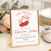 Signe De Table Cherry Time Capsule Table Sign