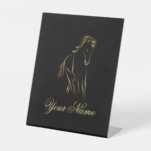 Signe De Table Cheval en or