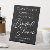 Signe De Table Chic Black Bridal Shower Personalized Welcome (In SItu)