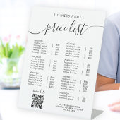 Signe De Table Chic Black Calligraphy Business QR Code Prix