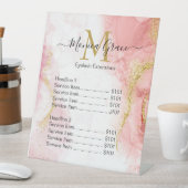 Signe De Table Chic Blush Marbre rose Or Parties scintillant Agat (In SItu)