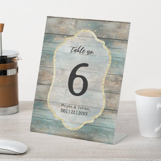 Signe De Table Chic bois de Shabby Pastel (In SItu)