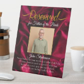 Signe De Table Chic Bourgogne Enregistrer un siège Photo Mariage (In SItu)