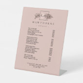 Signe De Table Chic Brush Stroke Salon Tarifs Services Moderne (Recto)