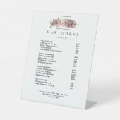 Signe De Table Chic Brush Stroke Salon Tarifs Services Moderne (Recto)