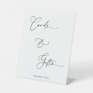 Signe De Table Chic Calligraphie Script Cartes Cadeaux Merci Mari