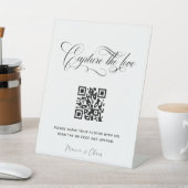 Signe De Table Chic Calligrpahy Capturez le Mariage de code Love  (In SItu)